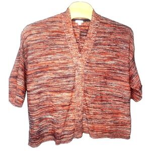 Pure Jill J Jill women's sweater Space Dyed Pullover Campari Boho V-Neck size XL